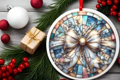 Round Christmas Ornament Sublimation|Clipart Product Image 2