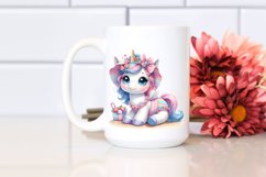 Colorful Baby Unicorn Beachwear | Sublimation | Clipart Product Image 2