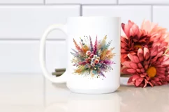Colorful Bouquet Gold Foil | Sublimation Clipart Product Image 2