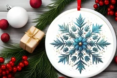 Round Christmas Ornament Sublimation|Clipart Product Image 2