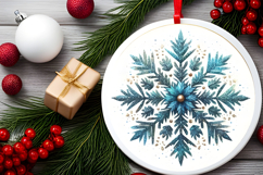 Round Christmass Ornament PNG Product Image 2