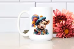 Colorful Baby Highland Cow Hambo Dancer PNG Product Image 2