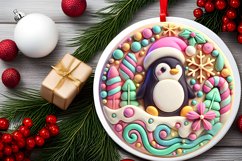 Round Christmas Ornament Sublimation|Clipart Product Image 2