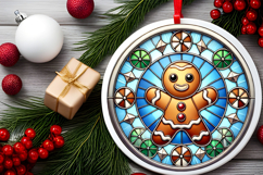 Round Christmass Ornament PNG Product Image 2