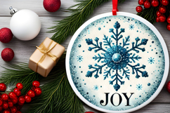 Round Christmass Ornament PNG Product Image 2