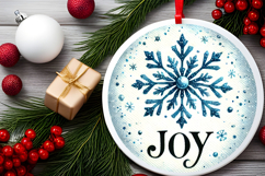 Round Christmass Ornament PNG Product Image 2