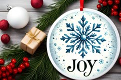 Round Christmas Ornament Sublimation|Clipart Product Image 2