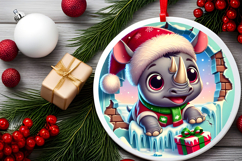 Round Christmass Ornament PNG Product Image 2