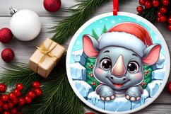 Round Christmas Ornament Sublimation|Clipart Product Image 1