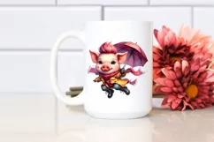 Baby Pig with Cool Haircut PNG Product Image 2