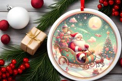 Round Christmas Ornament Sublimation|Clipart Product Image 2