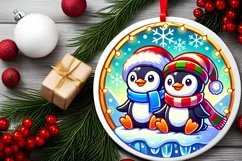 Round Christmas Ornament Sublimation|Clipart Product Image 1