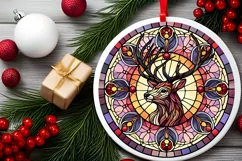 Round Christmas Ornament Sublimation|Clipart Product Image 1