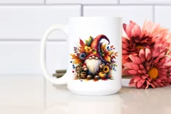 Detailed Vibrant Autumn Gnome, PNG Product Image 2