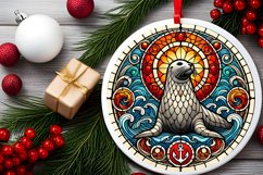 Round Christmas Ornament Sublimation|Clipart Product Image 2