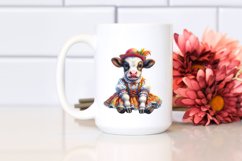 colorful Baby Cow in Schottische Dancer&#039;s Outfit Product Image 2