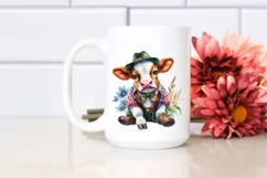 colorful Baby Cow in Schottische Dancer's Outfit Product Image 2