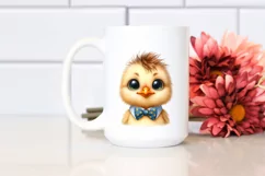 Proud Dressed Baby Chick Portrait | Sublimation | Clipart Product Image 2