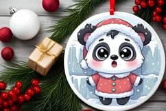 Round Christmas Ornament Sublimation|Clipart Product Image 2