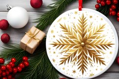 Round Christmas Ornament Sublimation|Clipart Product Image 2