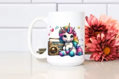 colorful Baby Unicorn with Boombox Product Image 2