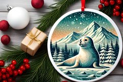 Round Christmas Ornament Sublimation|Clipart Product Image 2