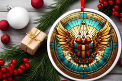 Round Christmass Ornament PNG Product Image 2