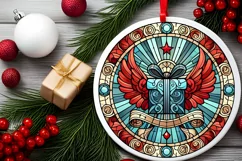 Round Christmas Ornament Sublimation|Clipart Product Image 2