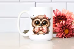 Funny Baby Owl Portrait Sticker Clipart Product Image 2