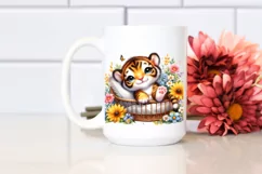 Sleeping Baby Tiger Cradle | Sublimation | Clipart Product Image 2