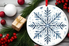 Round Christmas Ornament Sublimation|Clipart Product Image 2
