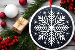 Round Christmas Ornament Sublimation|Clipart Product Image 2