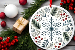 Round Christmass Ornament PNG Product Image 2