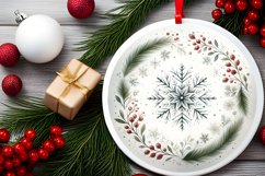 Round Christmas Ornament Sublimation|Clipart Product Image 2