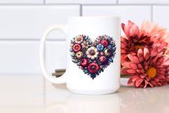 Valentines Floral Heart , Clipart |T-shirt, Mug, Tumbler Product Image 3