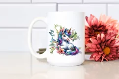 colorful Baby Unicorn with Jungle Background Product Image 2