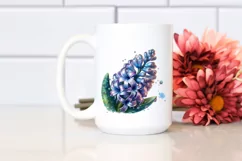 Shiny Watercolor Hyacinth | Sublimation | Clipart Product Image 2