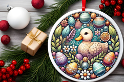 Round Christmass Ornament PNG Product Image 2