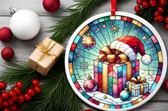 Round Christmas Ornament Sublimation|Clipart Product Image 1