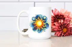 Vibrant Sun Simple Watercolor | Sublimation Clipart Product Image 2