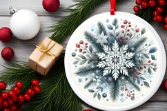 Round Christmas Ornament Sublimation|Clipart Product Image 2