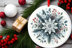 Round Christmass Ornament PNG Product Image 2