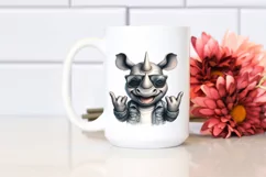 Smiling Rhino Rocker Sign | Sublimation Clipart Product Image 2