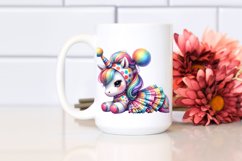 colorful Baby Unicorn in Polka Dancer&#039;s Costume Product Image 2