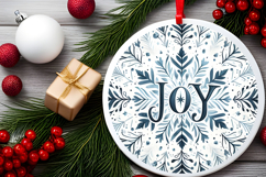 Round Christmass Ornament PNG Product Image 2