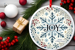 Round Christmass Ornament PNG Product Image 2