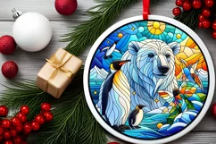 Round Christmas Ornament Sublimation|Clipart Product Image 2