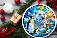 Round Christmass Ornament PNG Product Image 2