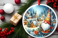 Round Christmas Ornament Sublimation|Clipart Product Image 2