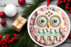 Round Christmass Ornament PNG Product Image 2